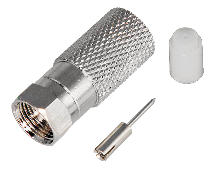 Разъем F(штекер) резьбовой на RG11 Proconnect, со вставкой, 50 шт/упак