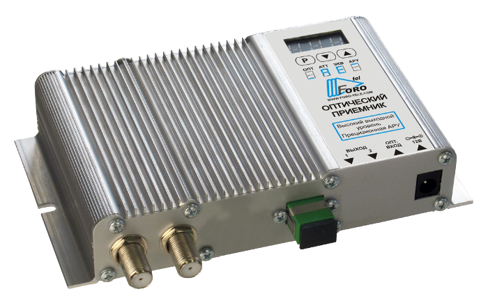Приемник оптический FORO 215A FOROtel, 116 дБмкВ, АРУ, 12В, IP42, ЭУ